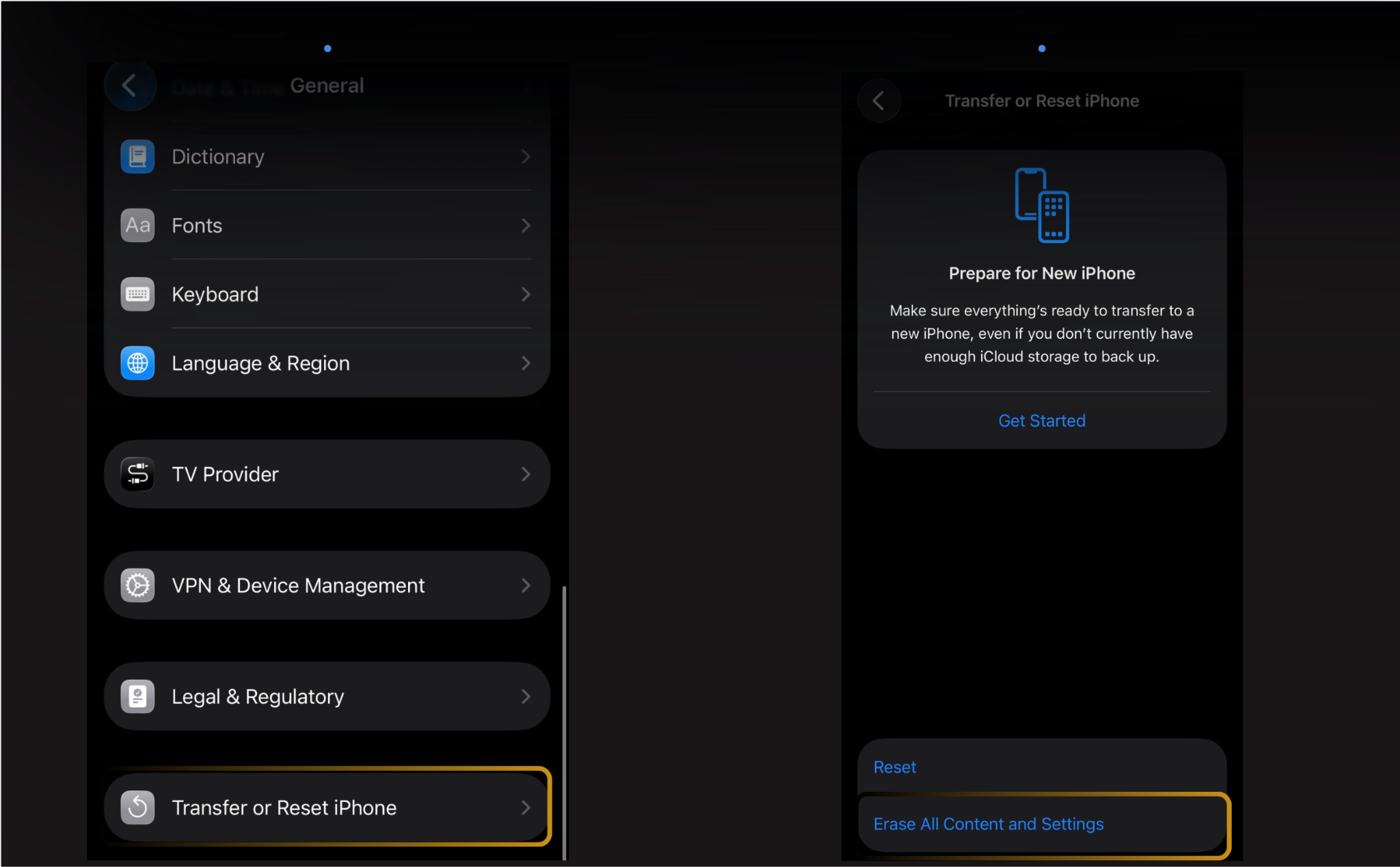 navigate to Settings